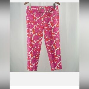 Lilly Pulitzer  Palm Beach Fit- Pink and Orange flower pattern Pants- size 8